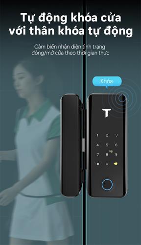 KHOÁ THÔNG MINH CỬA KÍNH G4 TENON